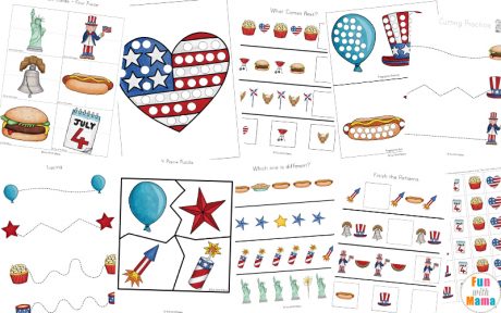 4th Of July Worksheets - Fun with Mama Shop