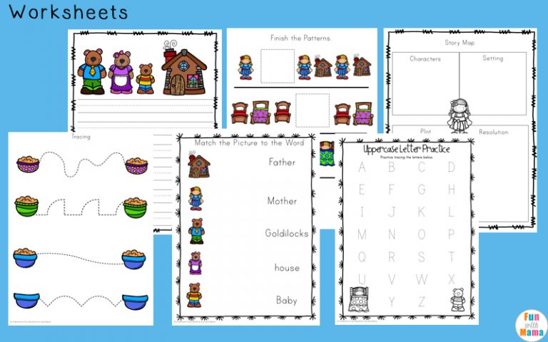 Goldilocks And The 3 Bears Printables - Fun with Mama Shop