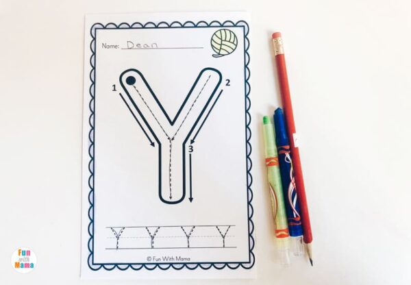 Alphabet Tracing Mats - Play Dough Mats - Fun with Mama Shop