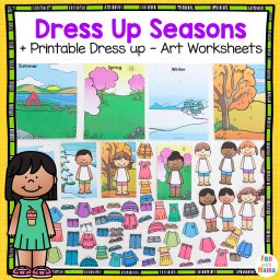 Paper Doll Template Weather Dress Up Seasons Activity