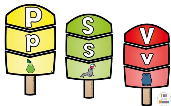 Alphabet Matching Popsicles - Fun with Mama Shop