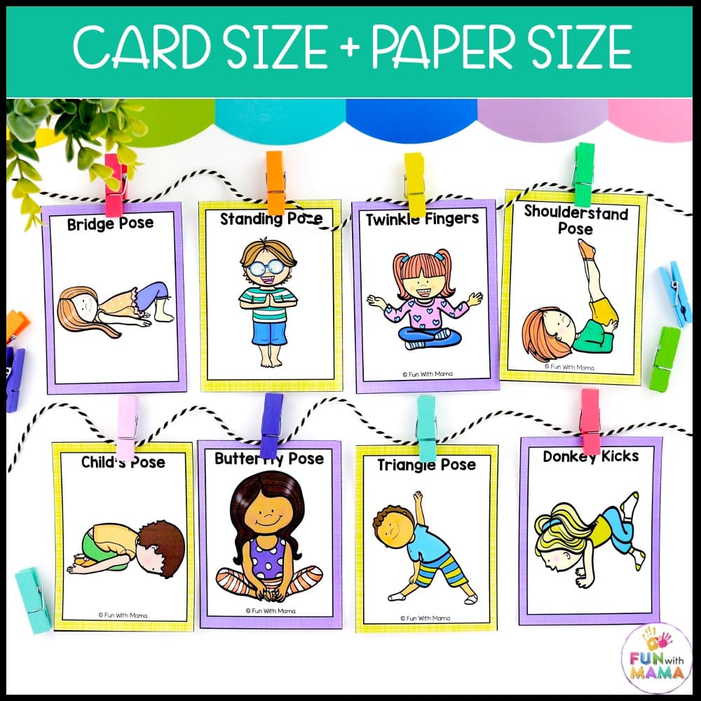 Yoga Poses For Kids Cards