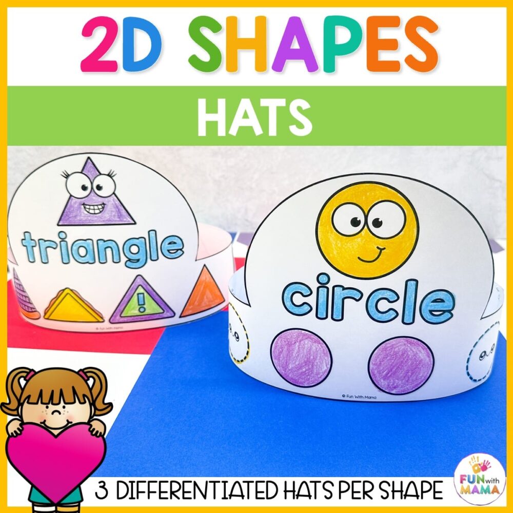 2d shape hats for preschoolers
