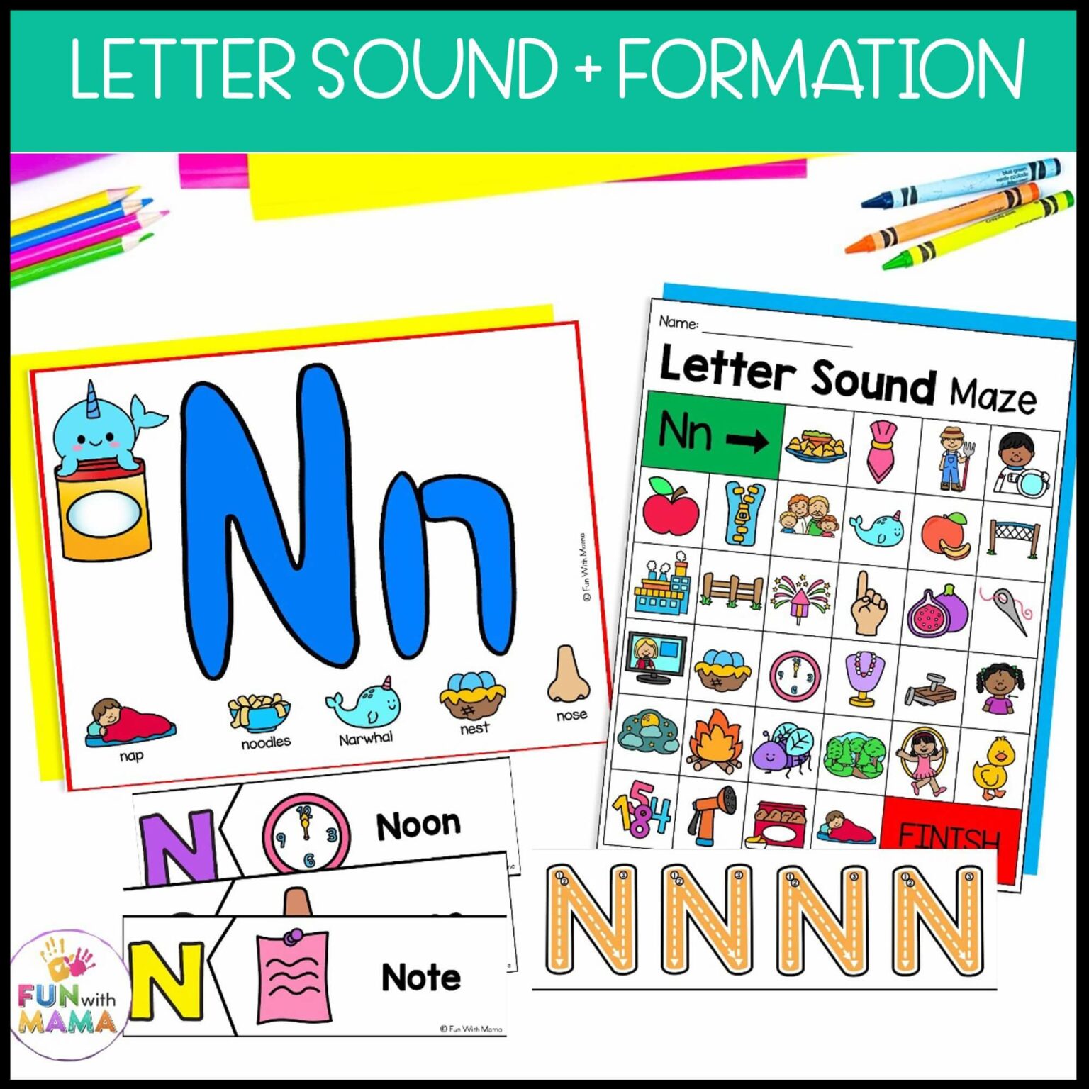 Letter N Activities Pack - Fun with Mama Shop