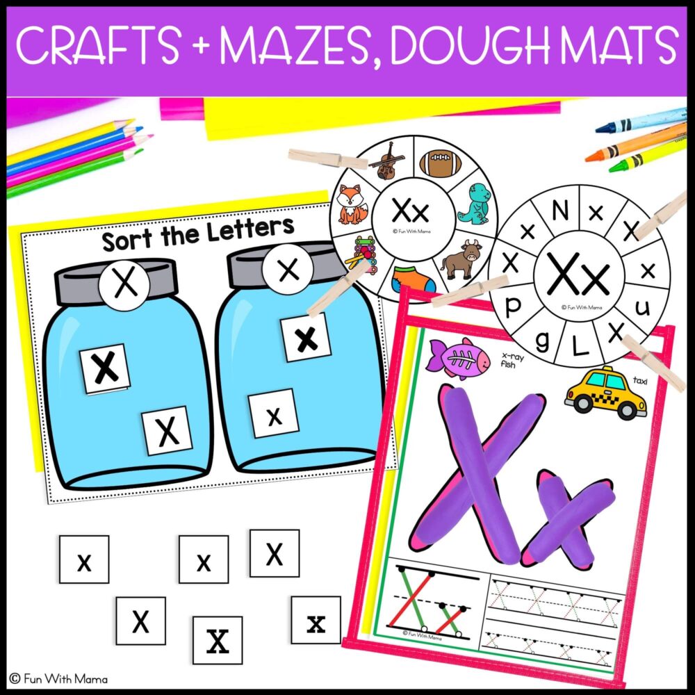 Letter X Class Activity Letter X Activities + Worksheets Pack - Fun with Mama Shop