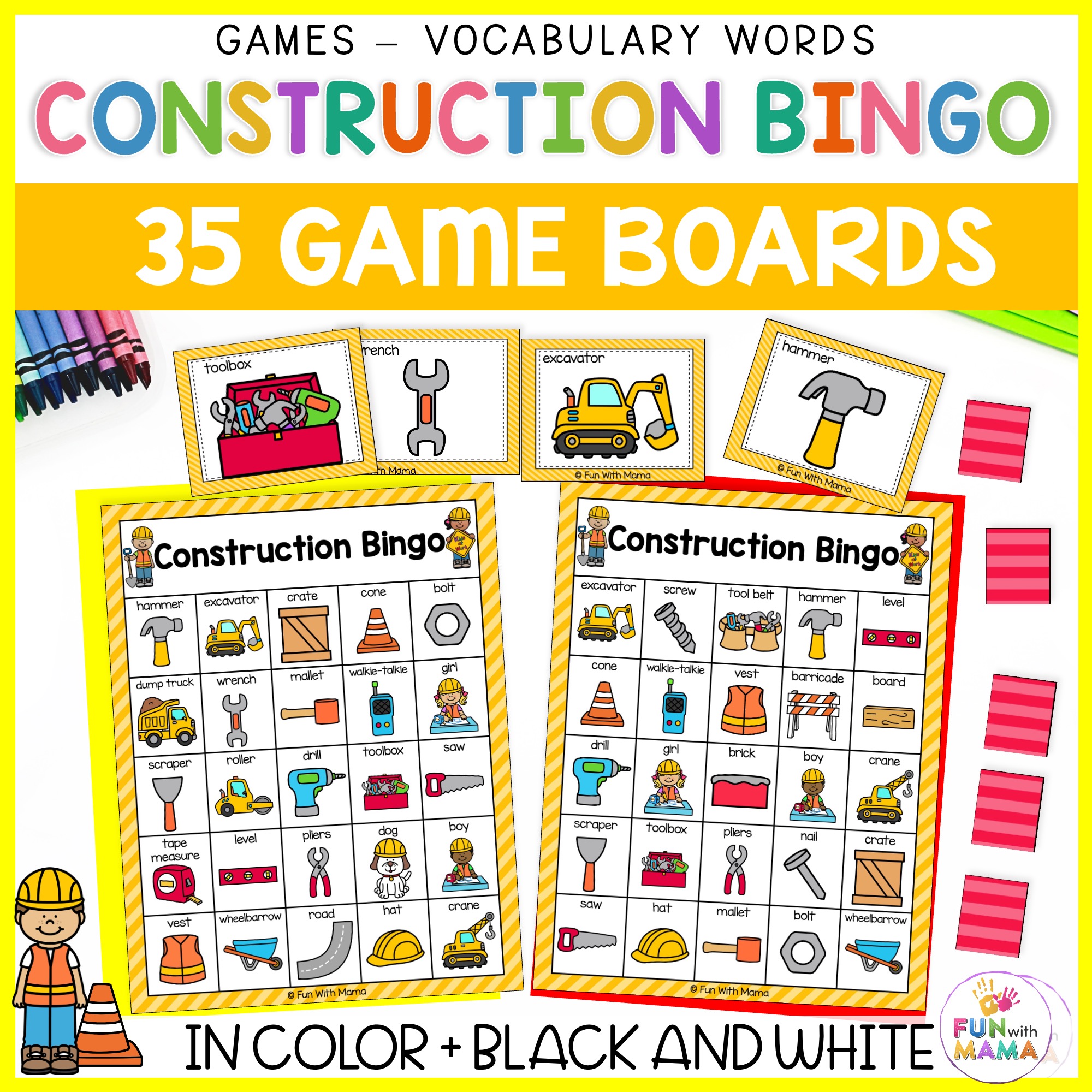 Construction Bingo Game