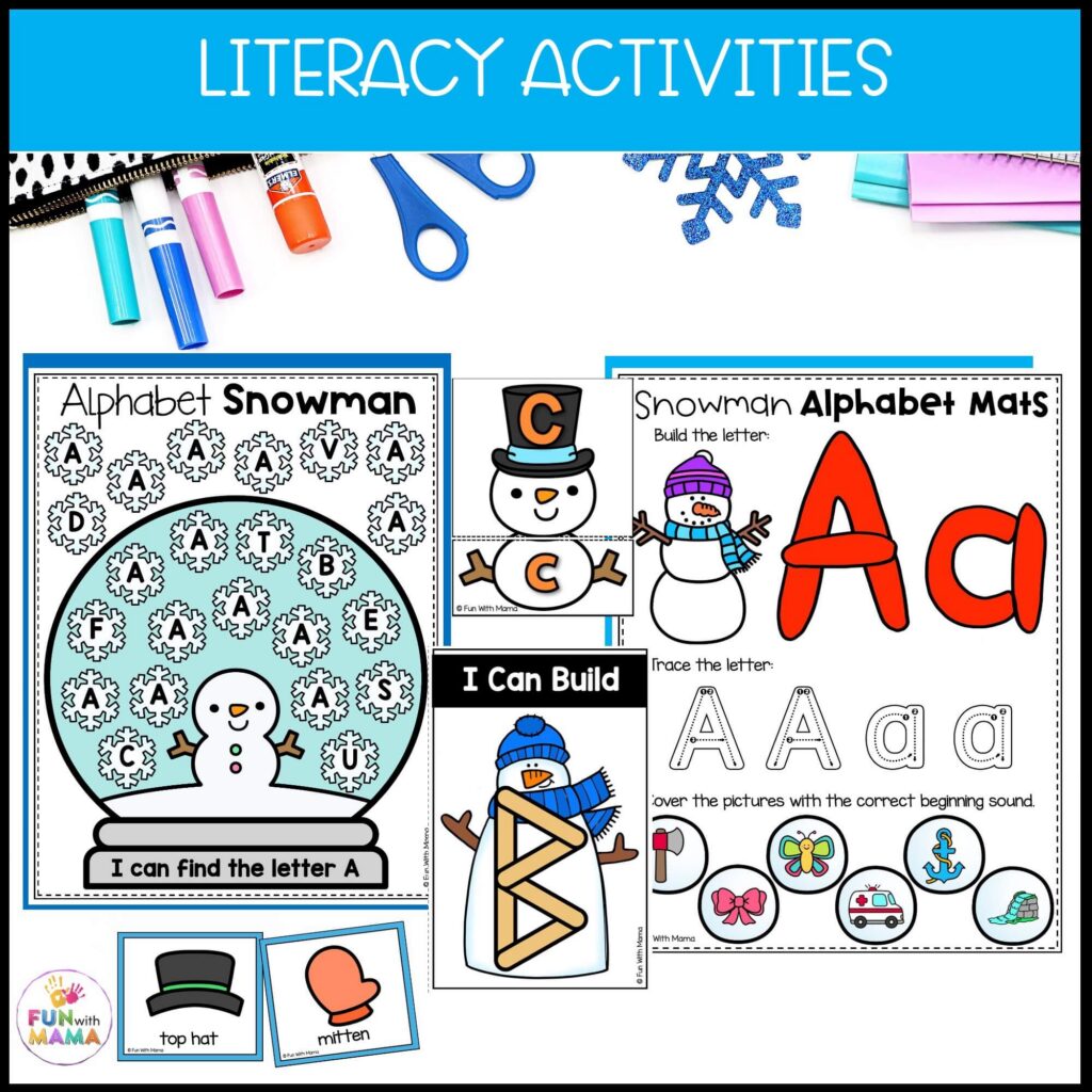 Snowman Activities Pack - Fun with Mama Shop